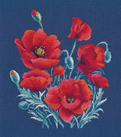 Nuovo arrivo - Poppies On Blue (Natalia Schmidt)
