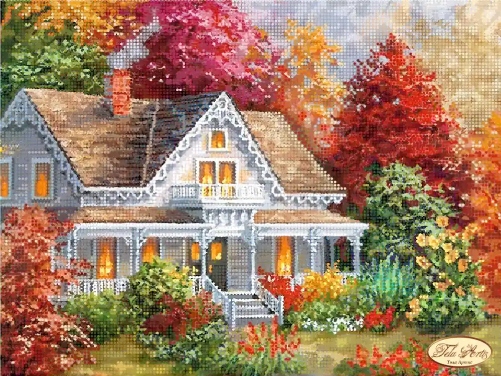 Grande successo - “La casa del sogno”. Schema ricamo a perline
