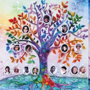 “Albero della famiglia, colorato”. Kit ricamo a perline | Acquista dal produttore
