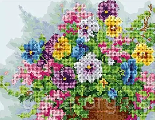 “Viola del Pensiero”. Schema ricamo a perline | Molto apprezzato