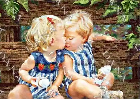 “Dolce bacio. Bimbi”. Schema ricamo a perline | Miglior prezzo