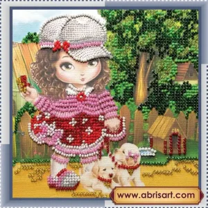 “Addestratrice di cani”. Mini-kit ricamo a perline | Top vendite