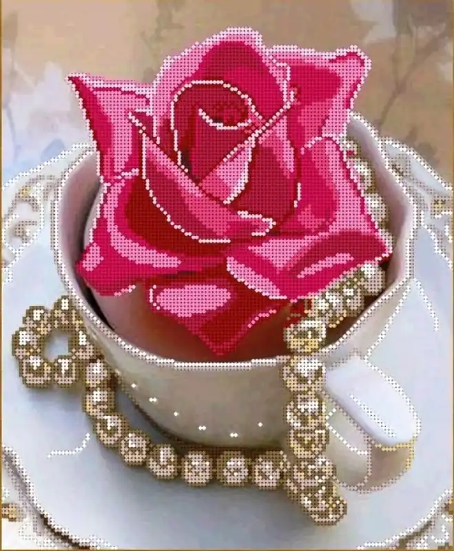 Acquista dal produttore - “Rosa e perle”. Schema ricamo a perline