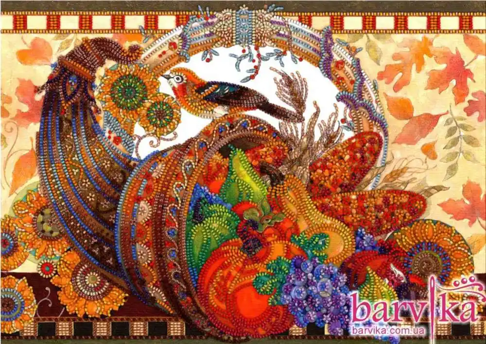 “Cornucopia. Il Corno d’abbondanza”. Kit ricamo a perline | Prezzo scontato