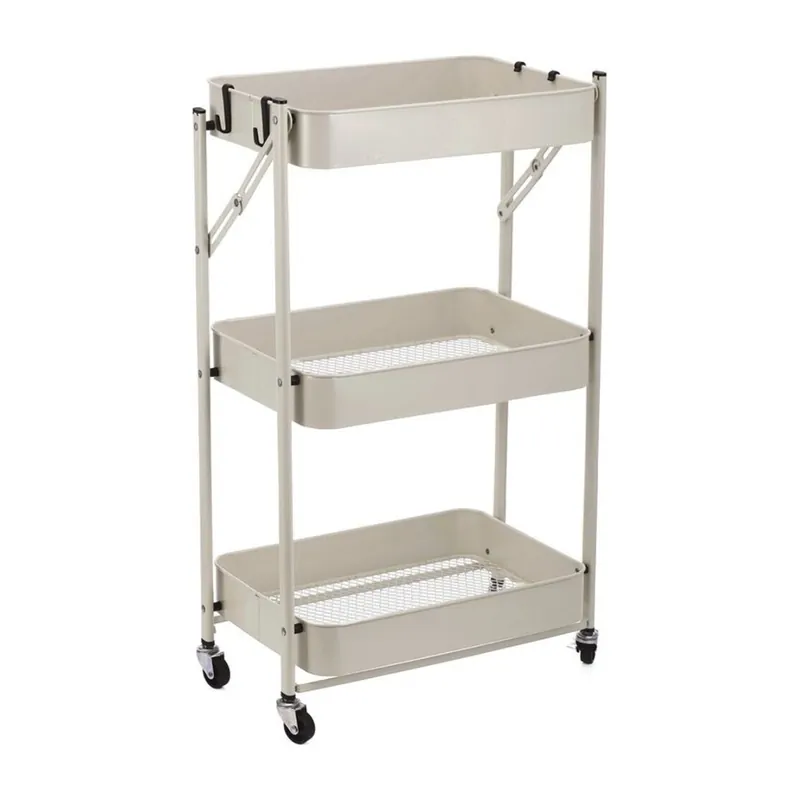 Carrello ausiliario pieghevole 77 x 45 x 30 cm, finitura naturale | Prezzo di fabbrica
